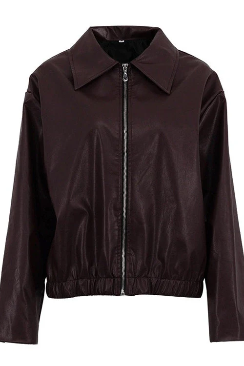 Fashion PU Leather Biker Jacket - Image 5