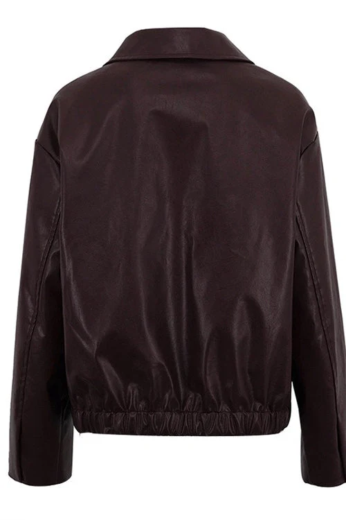 Fashion PU Leather Biker Jacket - Image 7