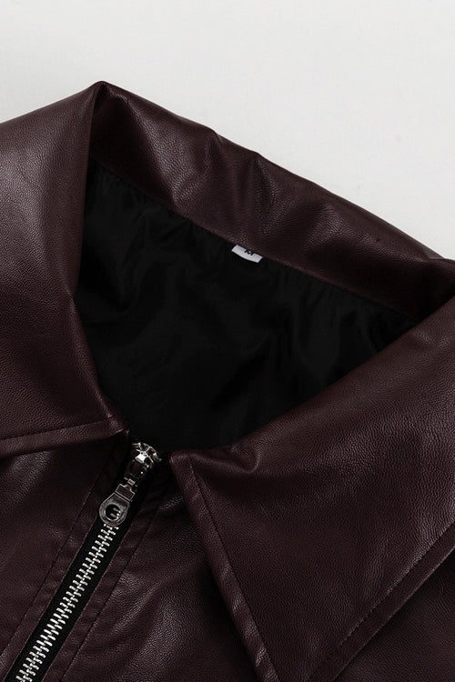 Fashion PU Leather Biker Jacket - Image 8