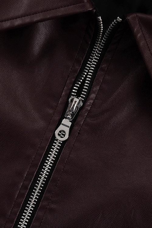 Fashion PU Leather Biker Jacket - Image 9