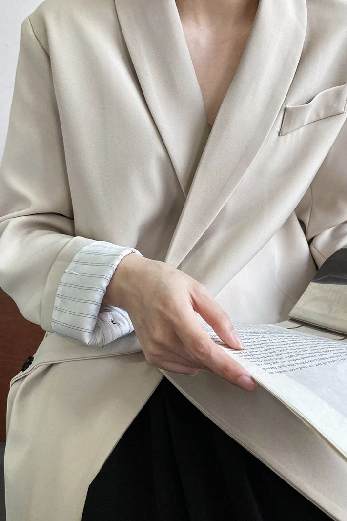 Fashionable Draped Apple Collar Blazer - Image 9