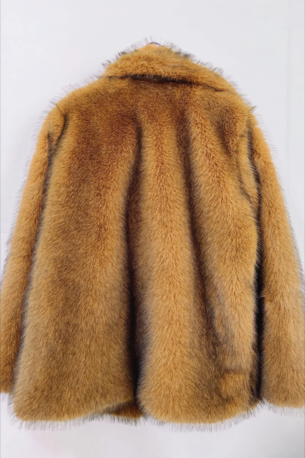 Faux Fur Mid-Length Blazer Coat - Image 5