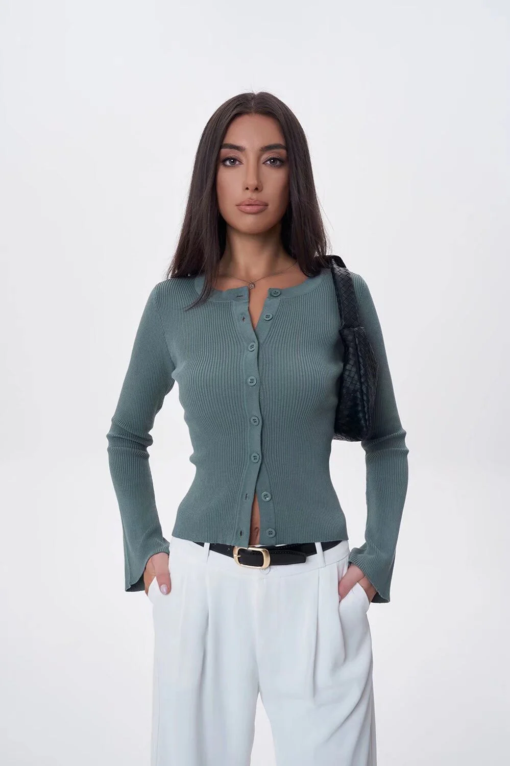 Flare Sleeve Button Cardigan - Image 5
