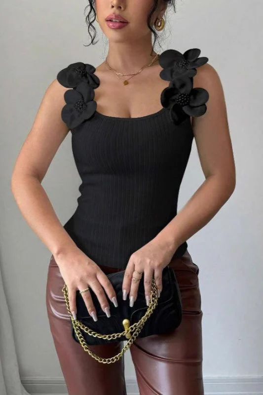 Floral Applique Knit Top - Image 4