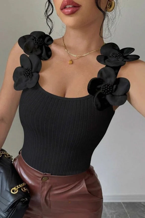 Floral Applique Knit Top - Image 6
