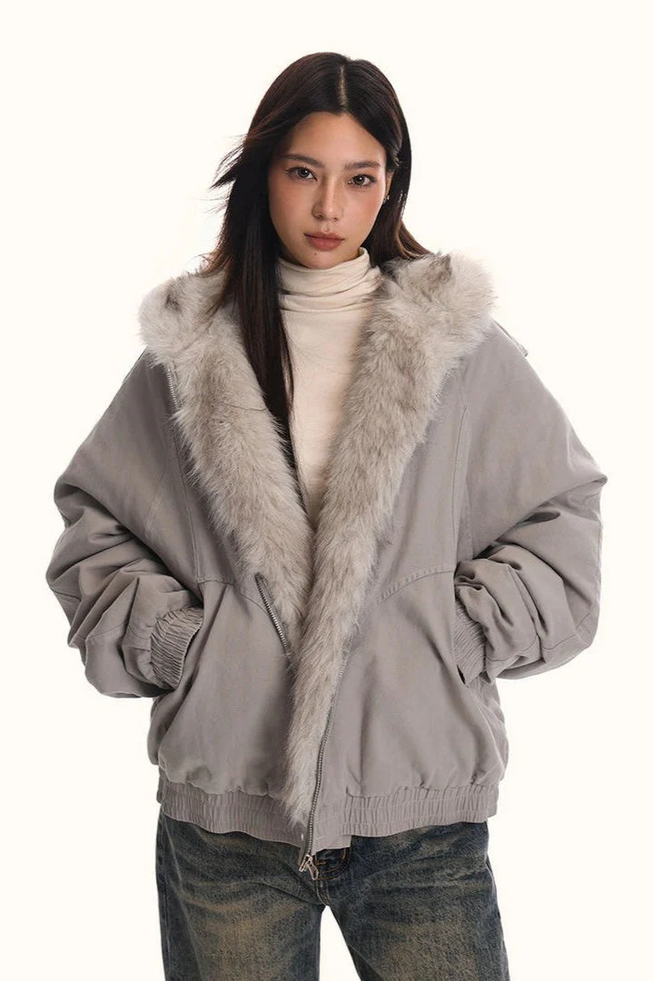 Fur Hooded Insulated Jacket - Image 4