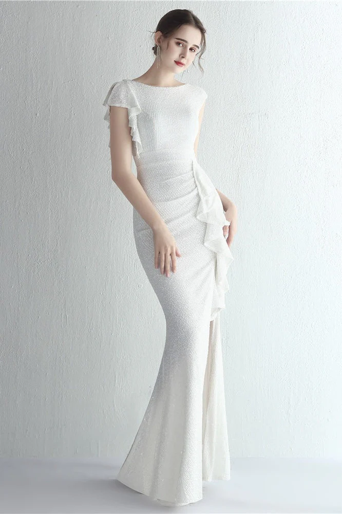 Glitter High Neck Mermaid Slit Formal Dress - Image 21