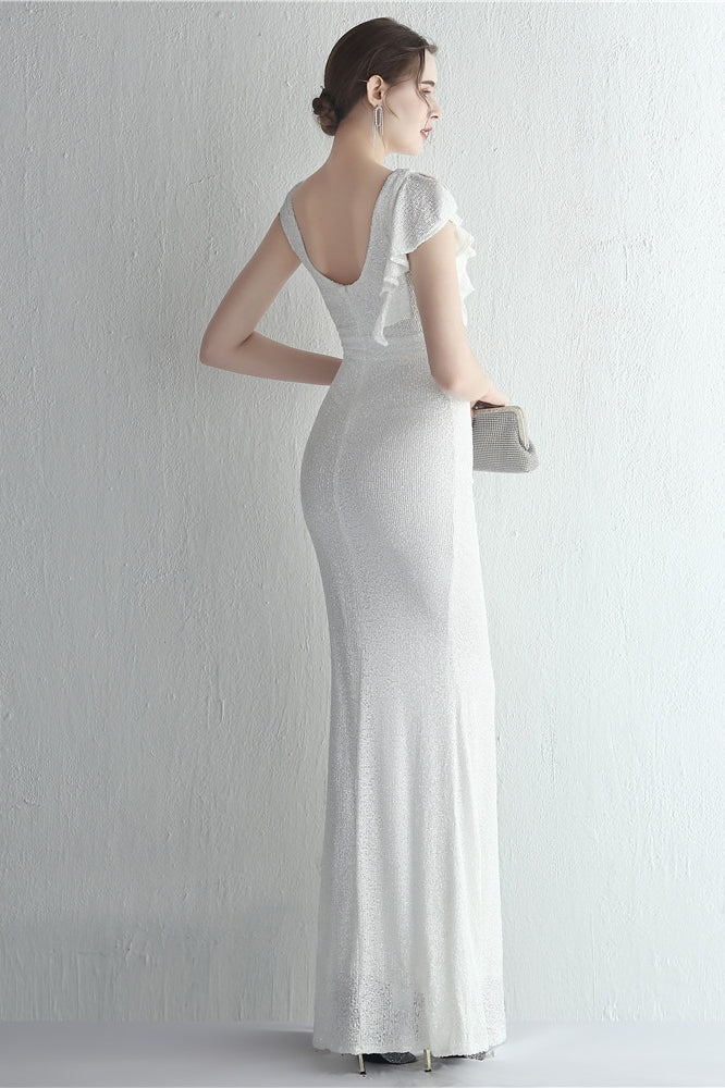 Glitter High Neck Mermaid Slit Formal Dress - Image 24