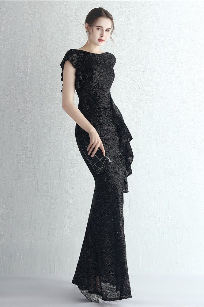 Glitter High Neck Mermaid Slit Formal Dress - Image 28