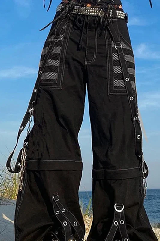 Gothic Wide Leg Cargo Jeans - Image 12