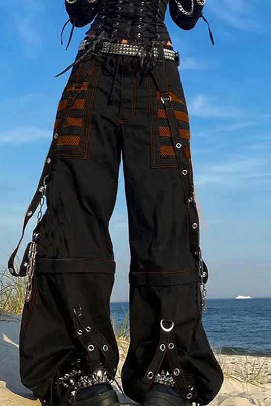 Gothic Wide Leg Cargo Jeans - Image 2