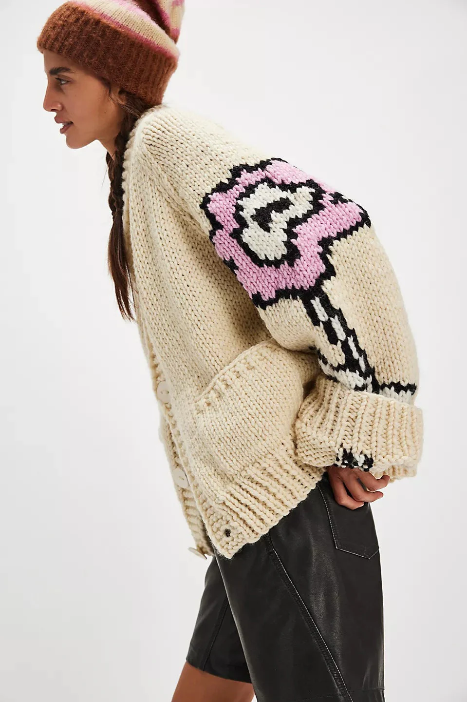 Graphic Print Cardigan - Image 2