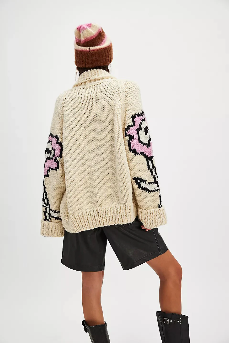 Graphic Print Cardigan - Image 3