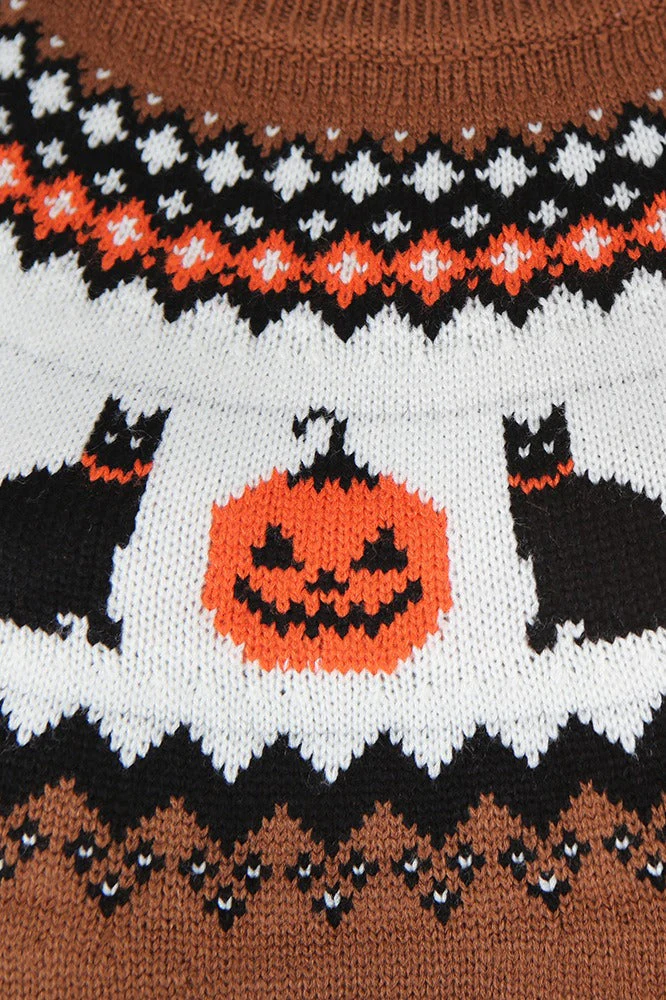 Graphic Pumpkin Halloween Sweater - Image 7