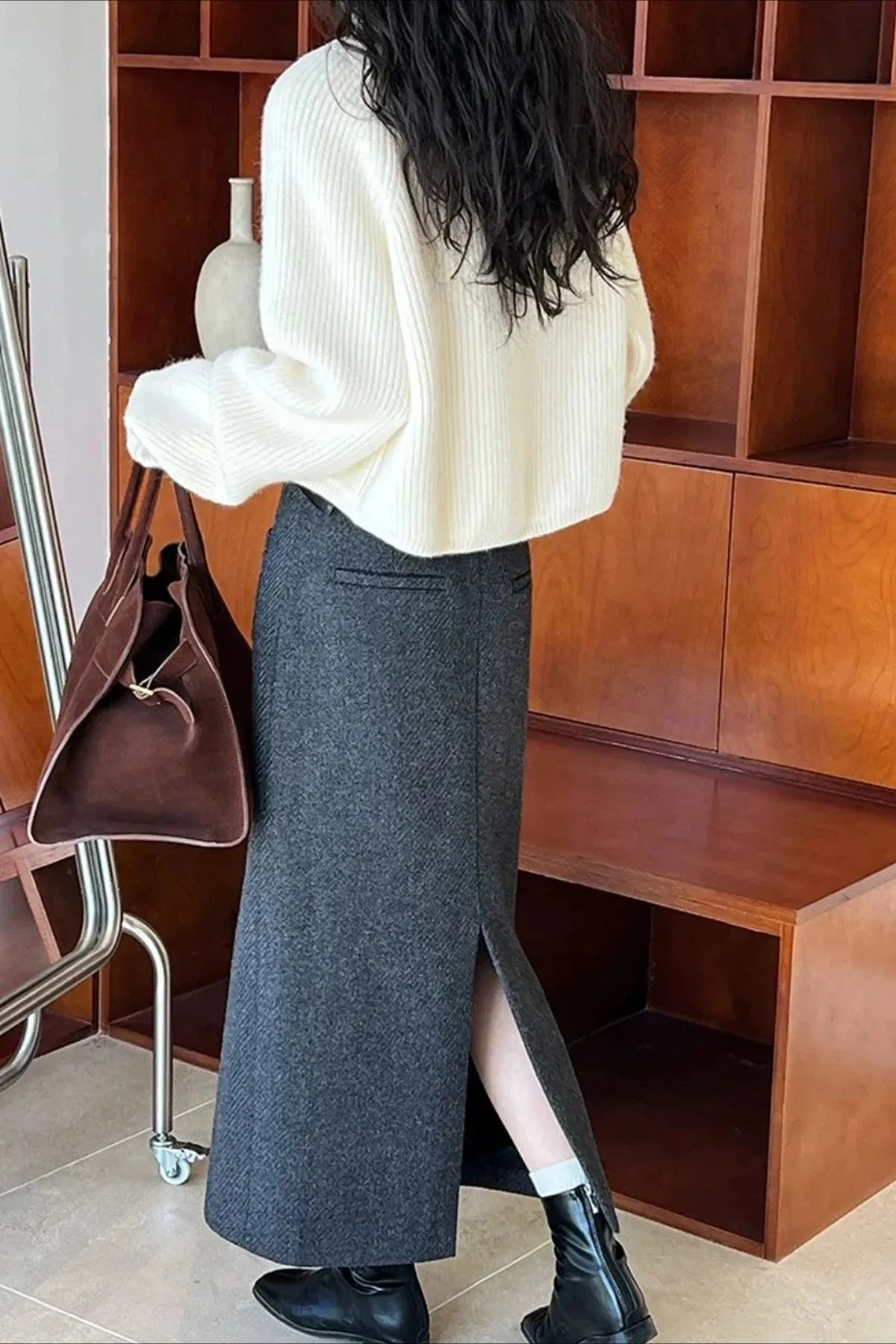 Half Zip Knit Turtleneck Sweater - Image 5