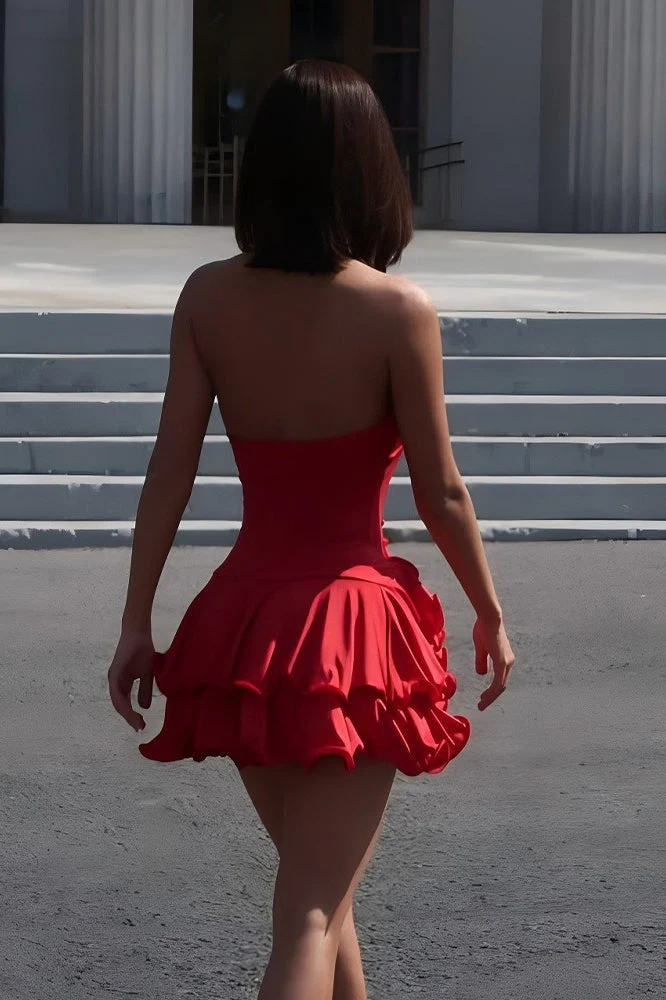 Halter Backless Button Party Dress - Image 12