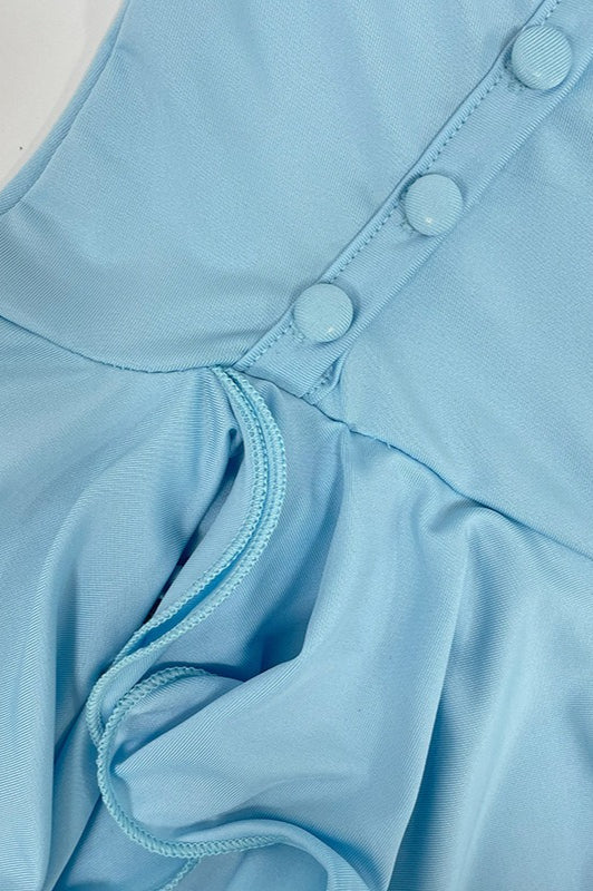 Halter Backless Button Party Dress - Image 13