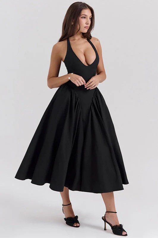Halter Backless Tie Party Dress - Image 3