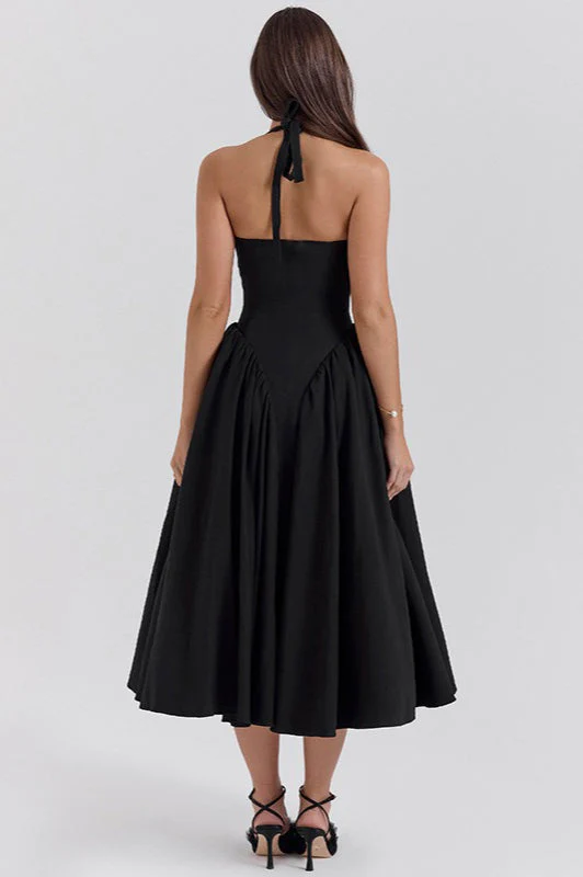 Halter Backless Tie Party Dress - Image 7