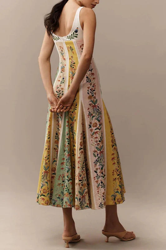 Halter Floral Printed Boho Dress - Image 10