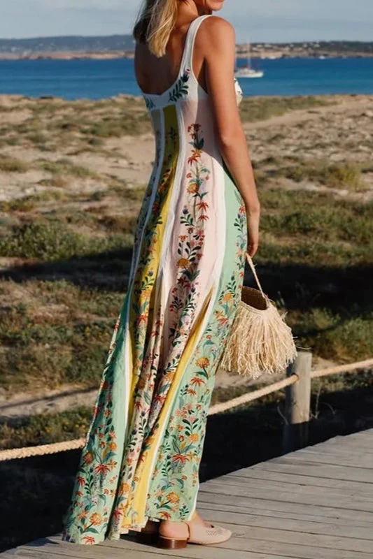 Halter Floral Printed Boho Dress - Image 7