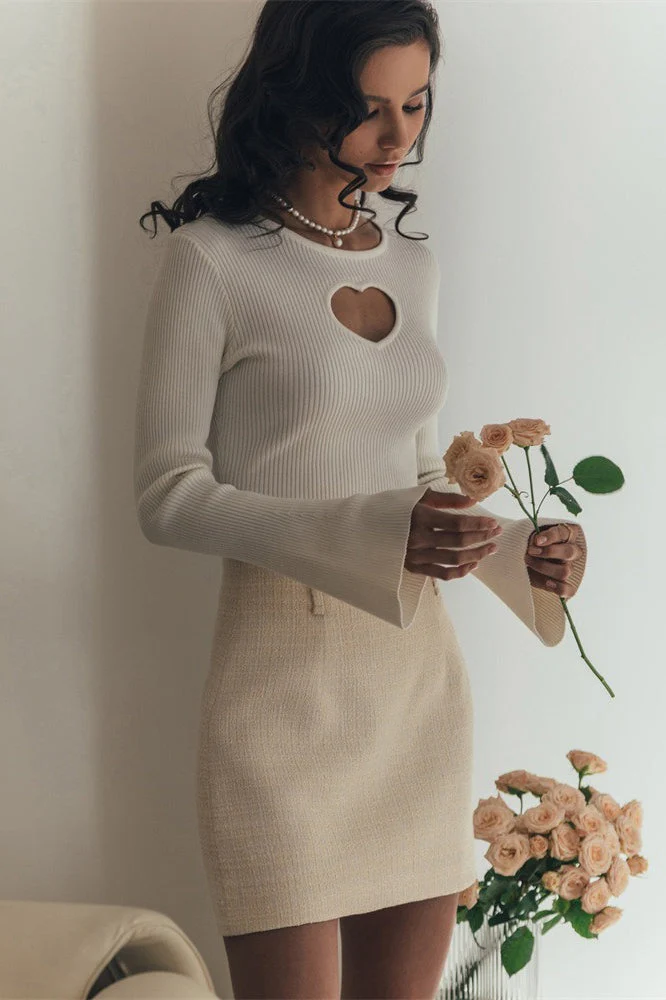 Heart Cutout Slim Fit Knit Sweater - Image 21