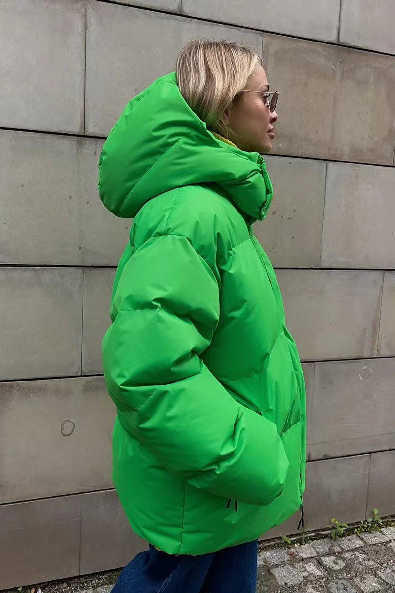 Heavy Duty Zipped Hooded Puffer Jacket - Image 10