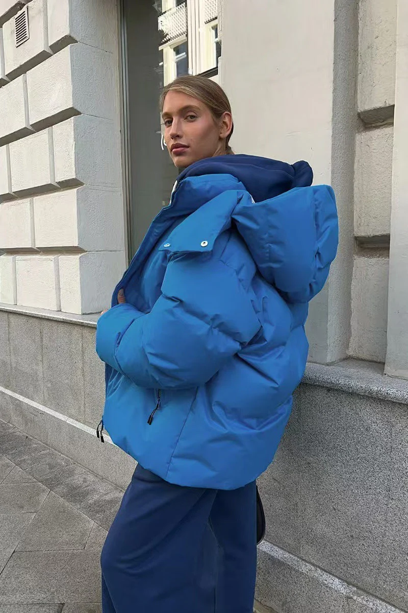 Heavy Duty Zipped Hooded Puffer Jacket - Image 11
