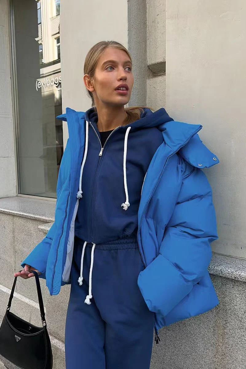 Heavy Duty Zipped Hooded Puffer Jacket - Image 12