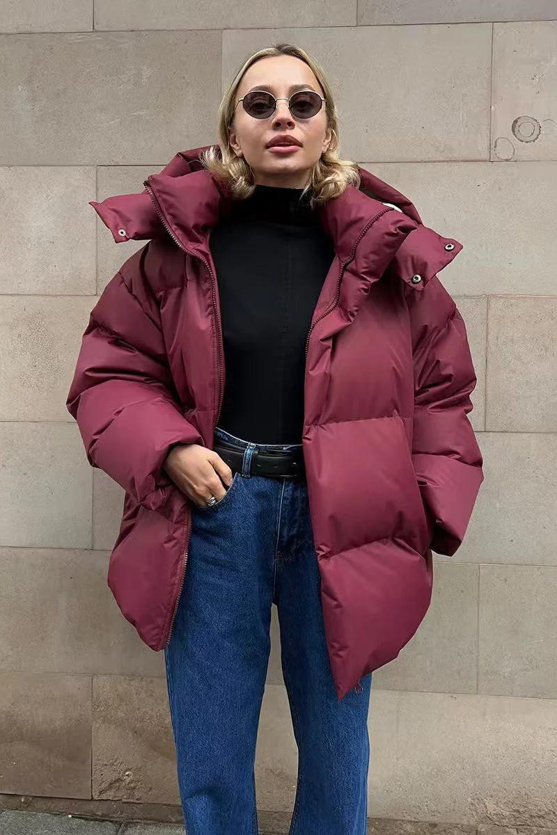 Heavy Duty Zipped Hooded Puffer Jacket - Image 13