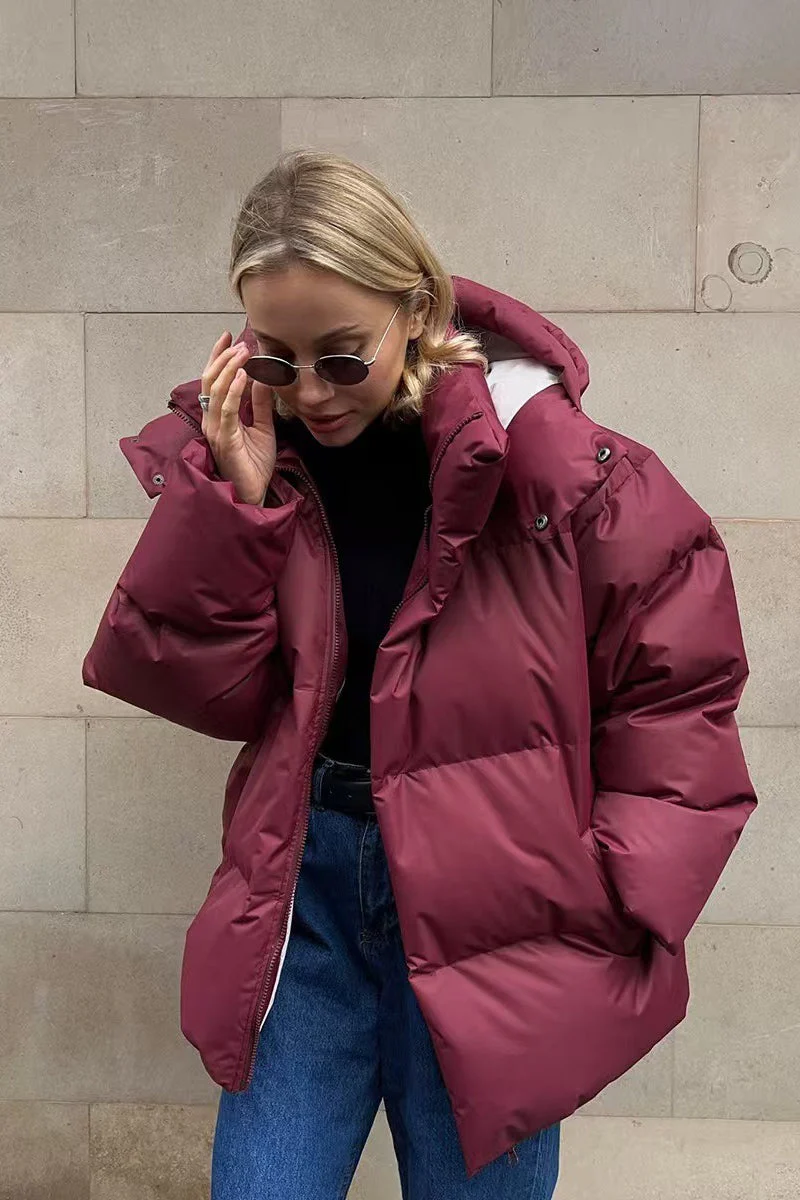 Heavy Duty Zipped Hooded Puffer Jacket - Image 14