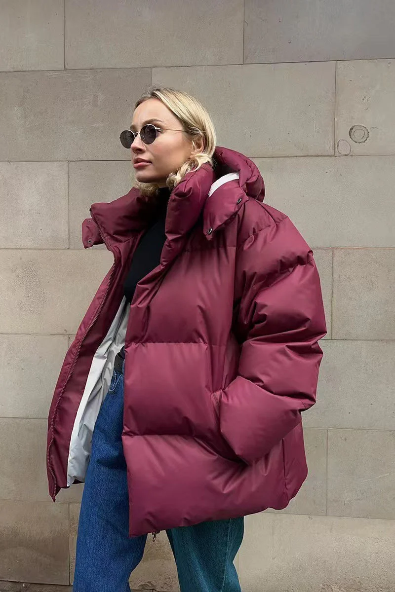 Heavy Duty Zipped Hooded Puffer Jacket - Image 15