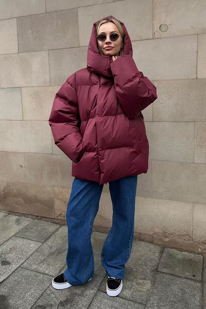 Heavy Duty Zipped Hooded Puffer Jacket - Image 16