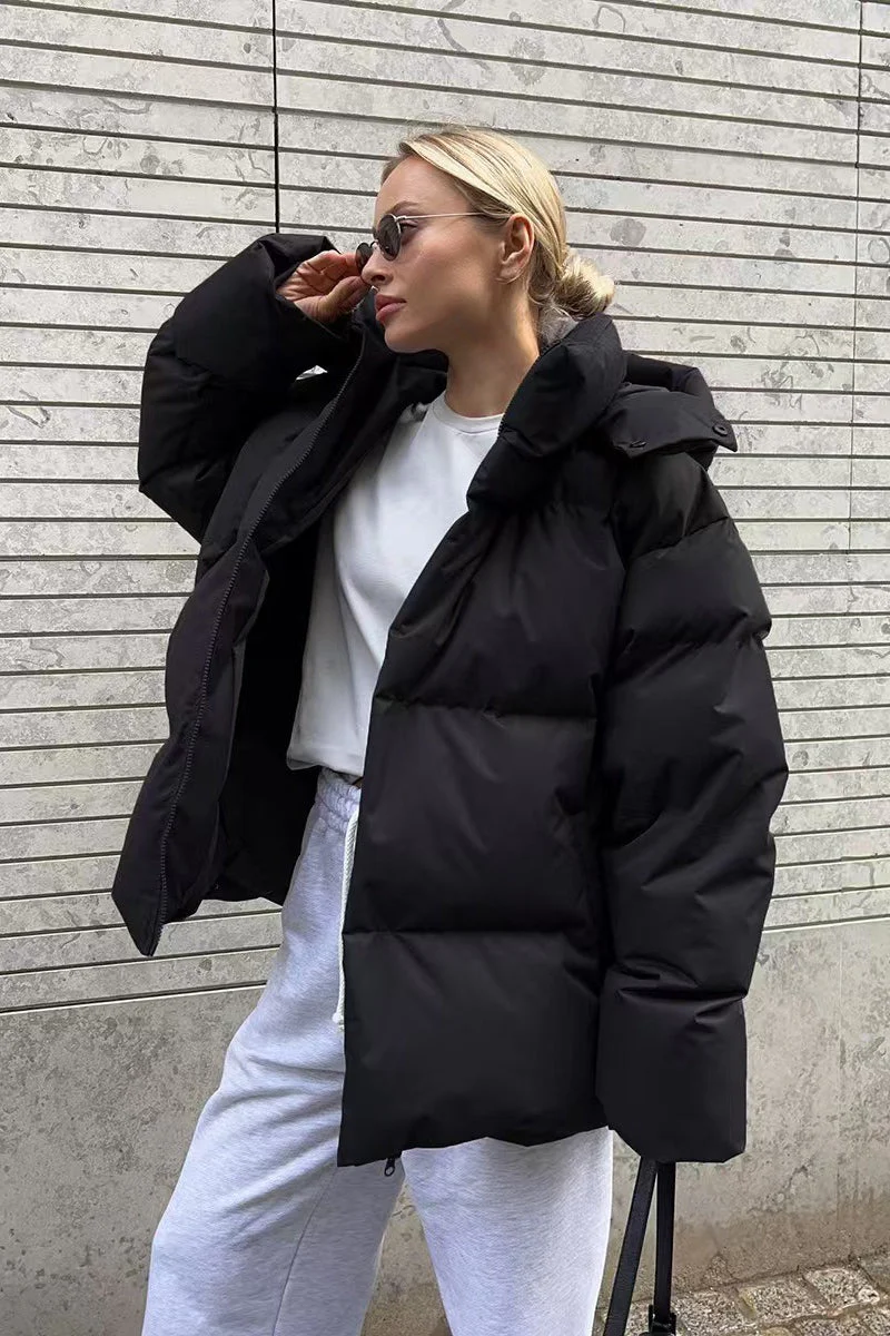 Heavy Duty Zipped Hooded Puffer Jacket - Image 17