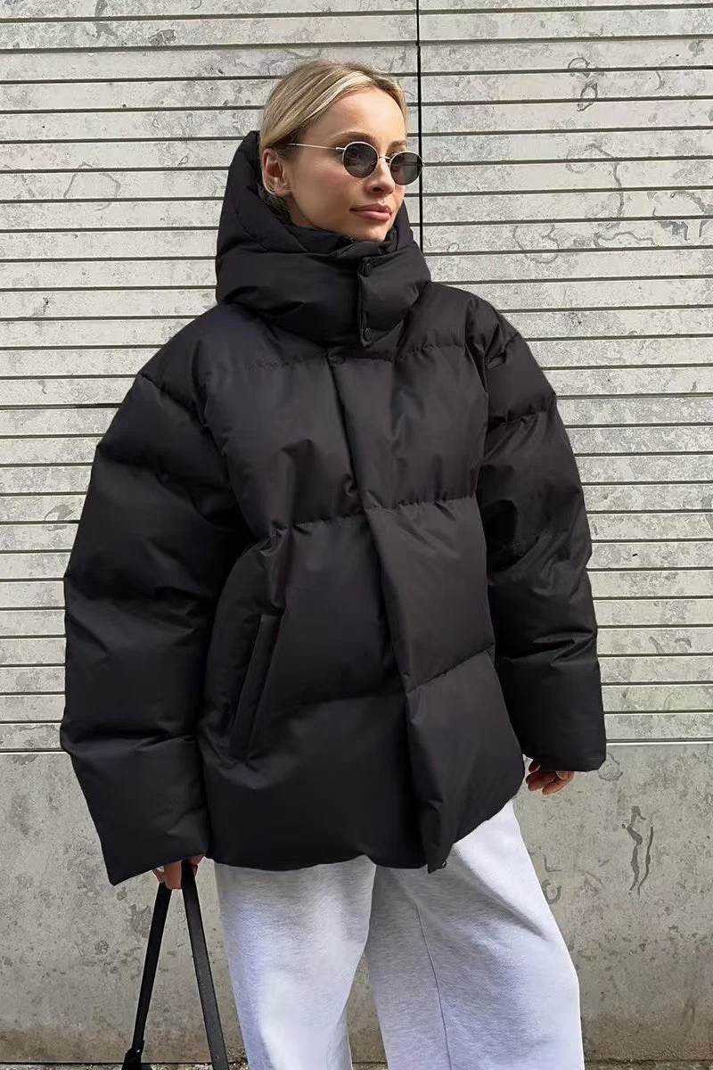 Heavy Duty Zipped Hooded Puffer Jacket - Image 18