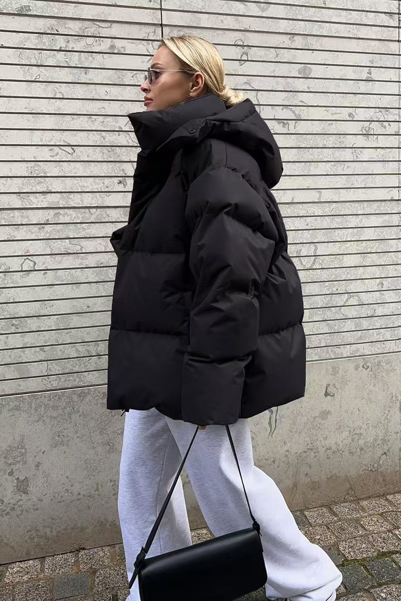 Heavy Duty Zipped Hooded Puffer Jacket - Image 19