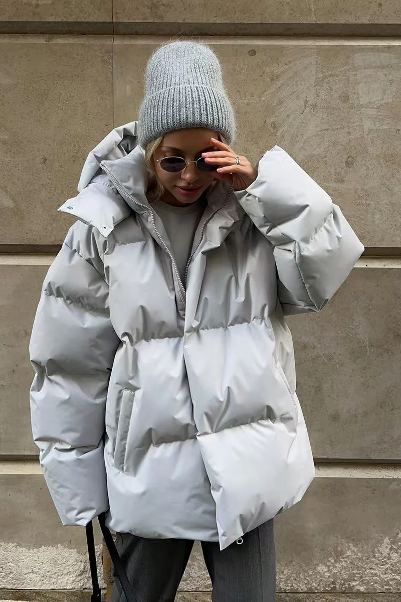 Heavy Duty Zipped Hooded Puffer Jacket - Image 2