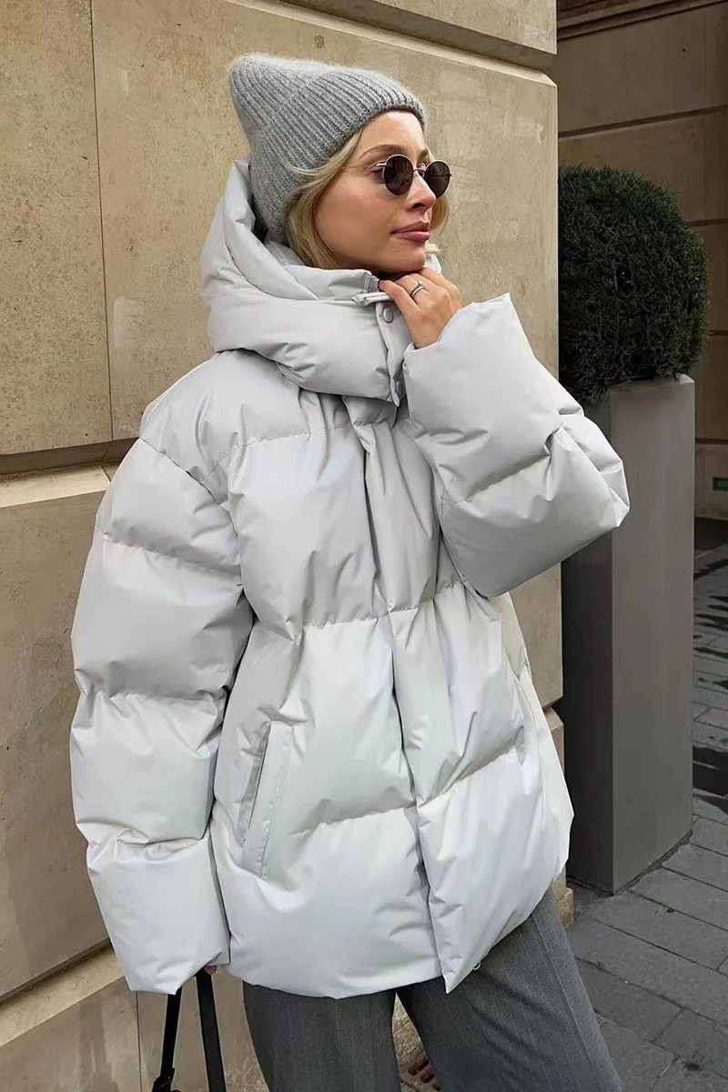 Heavy Duty Zipped Hooded Puffer Jacket - Image 5