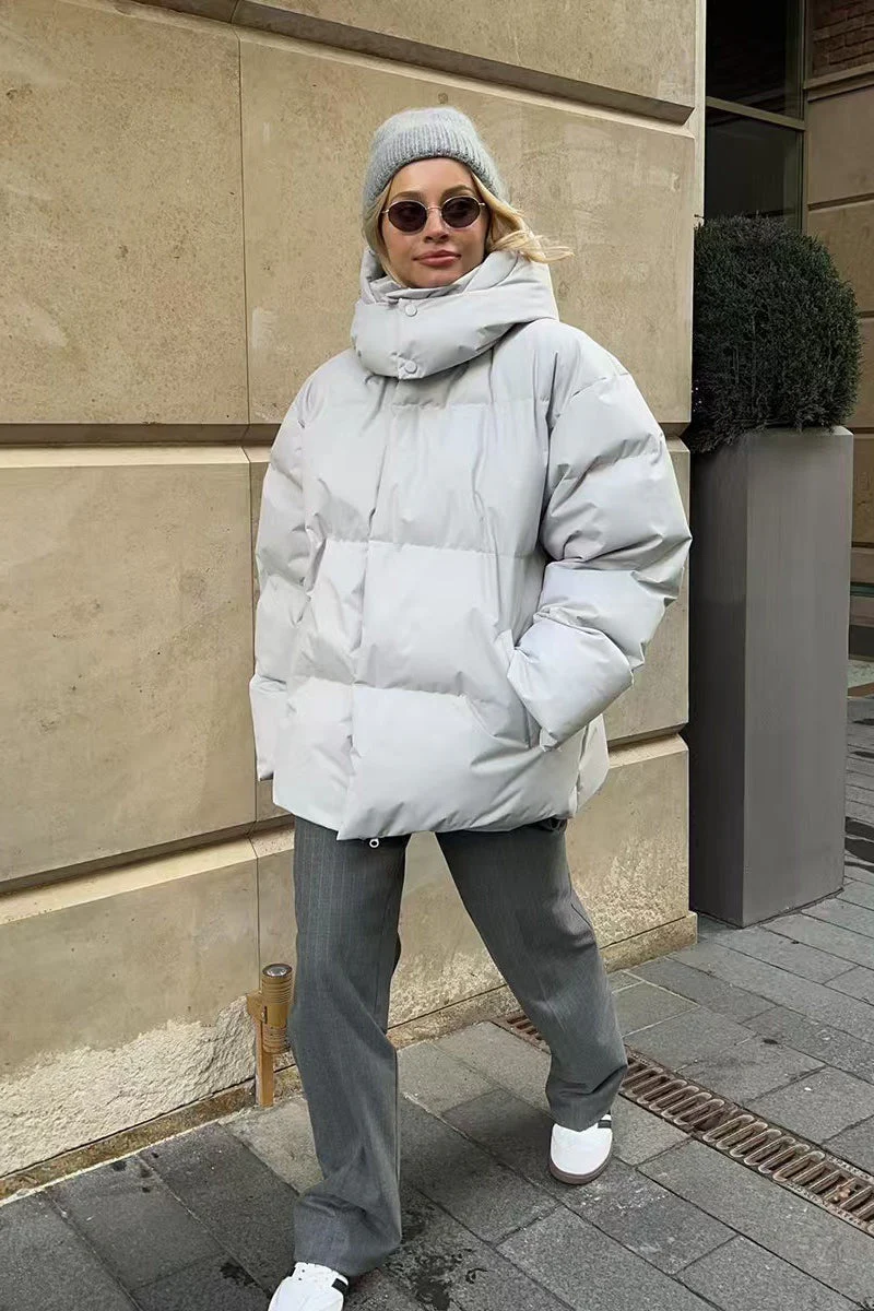 Heavy Duty Zipped Hooded Puffer Jacket - Image 6