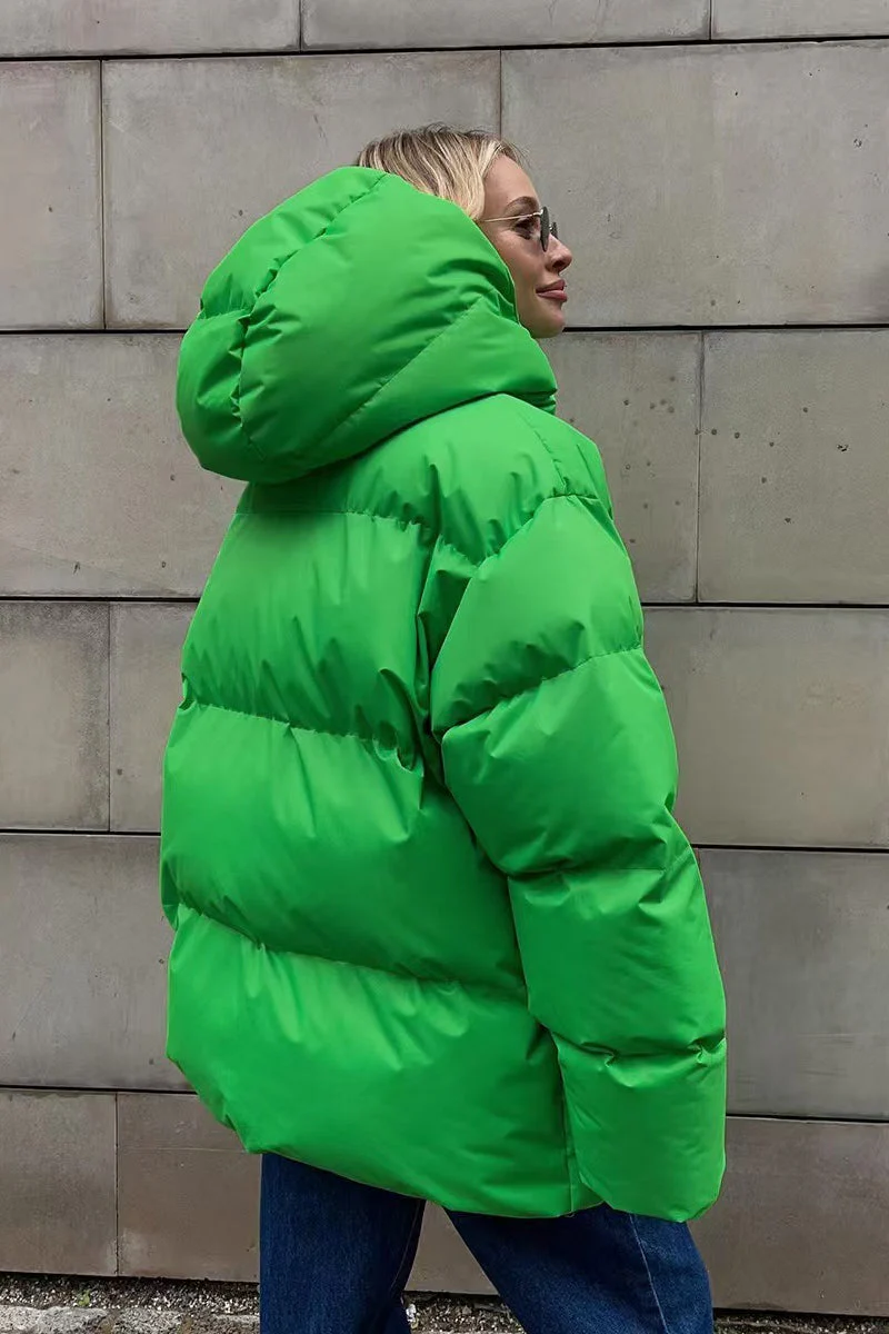Heavy Duty Zipped Hooded Puffer Jacket - Image 9