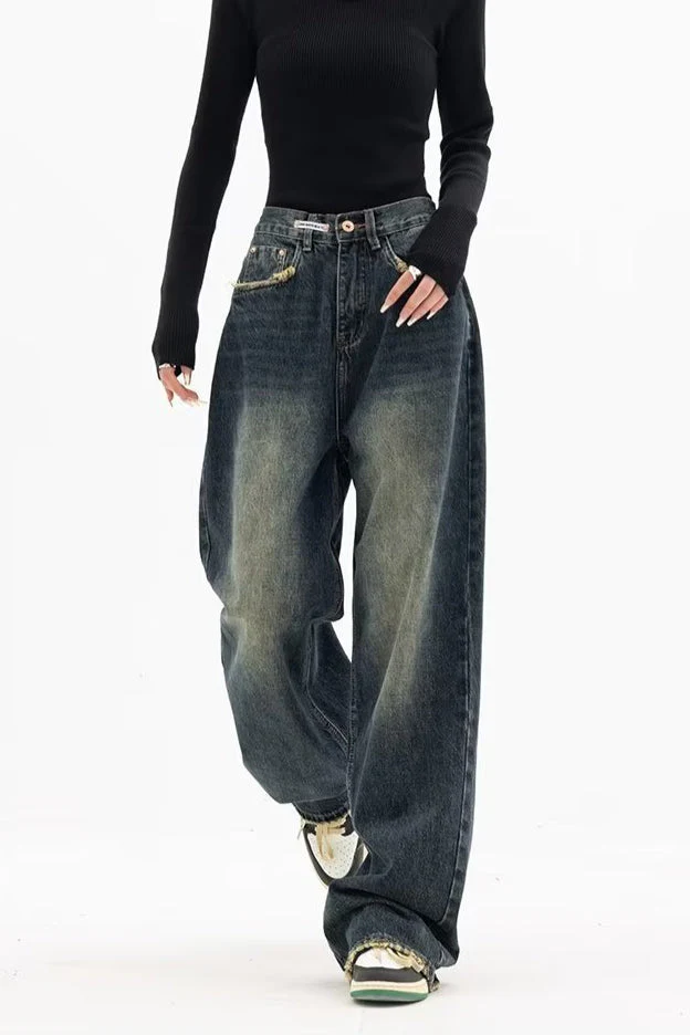 High Rise Loose Fit Vintage Jeans - Image 5