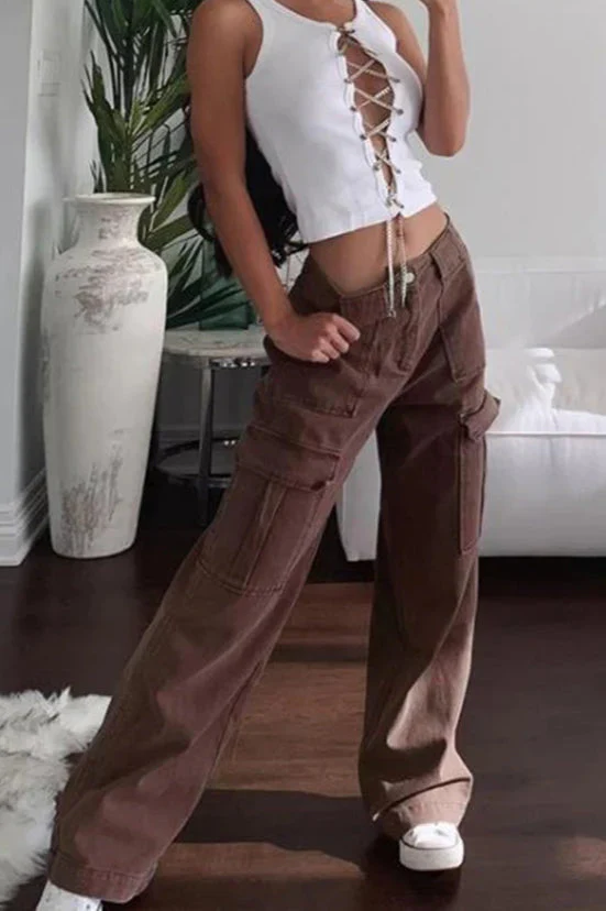 High Waist Loose Denim Jeans - Image 11