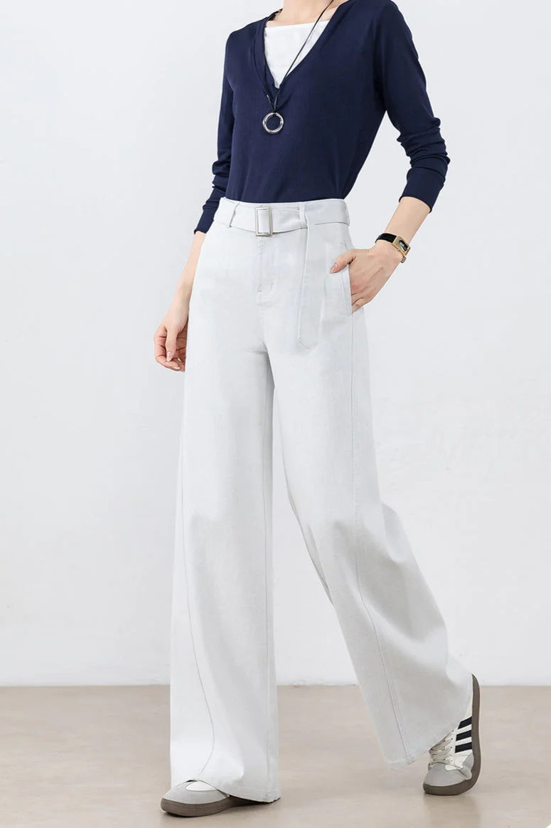 High Waist Loose Straight Leg Jeans - Image 7