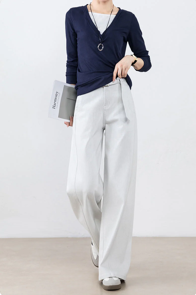 High Waist Loose Straight Leg Jeans - Image 8