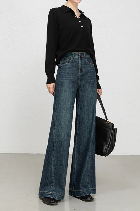 High Waist Loose Wide Leg Jeans - Image 5