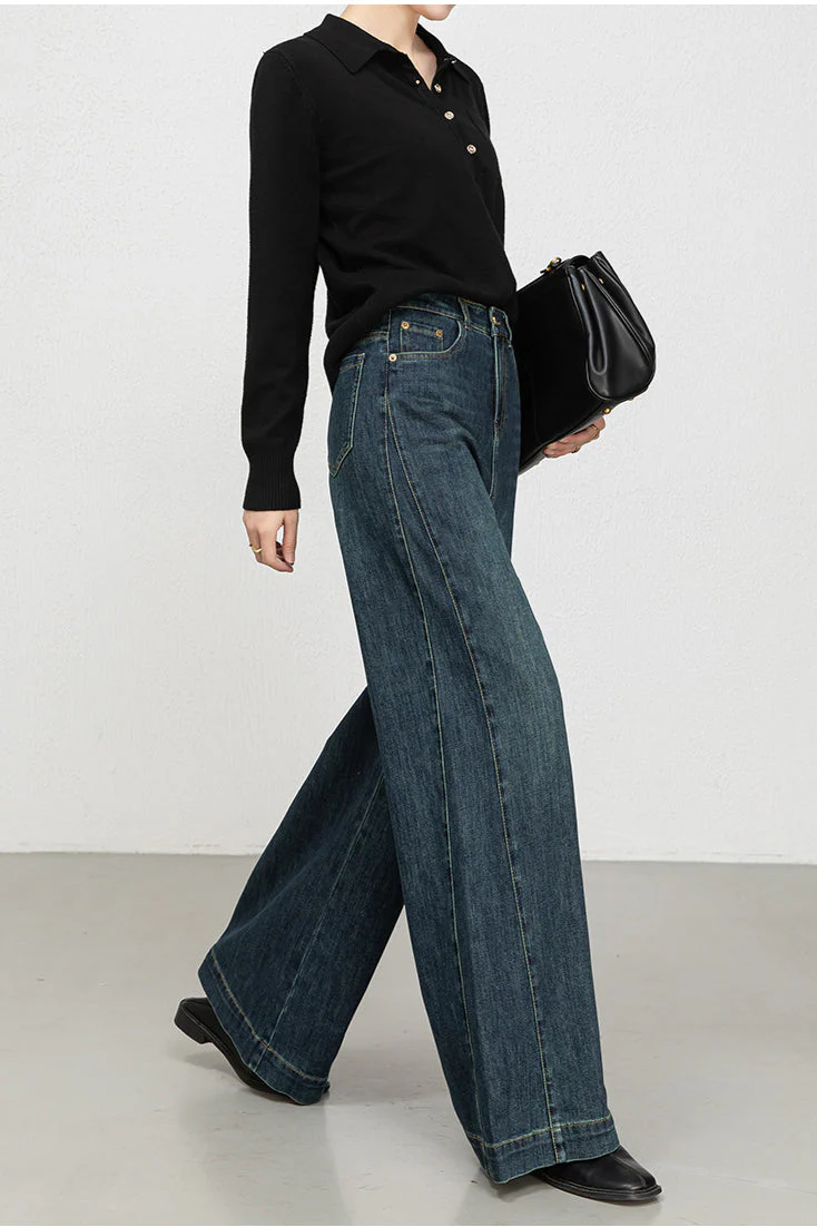 High Waist Loose Wide Leg Jeans - Image 9