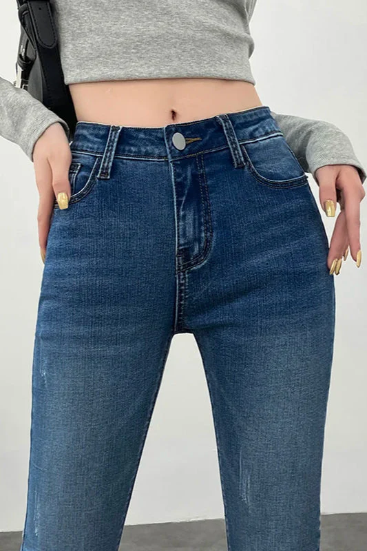 High Waist Skinny Pencil Jeans - Image 16