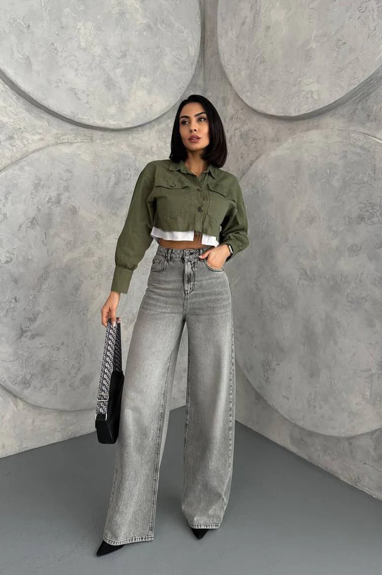 High Waist Straight Floor Jeans - Image 4