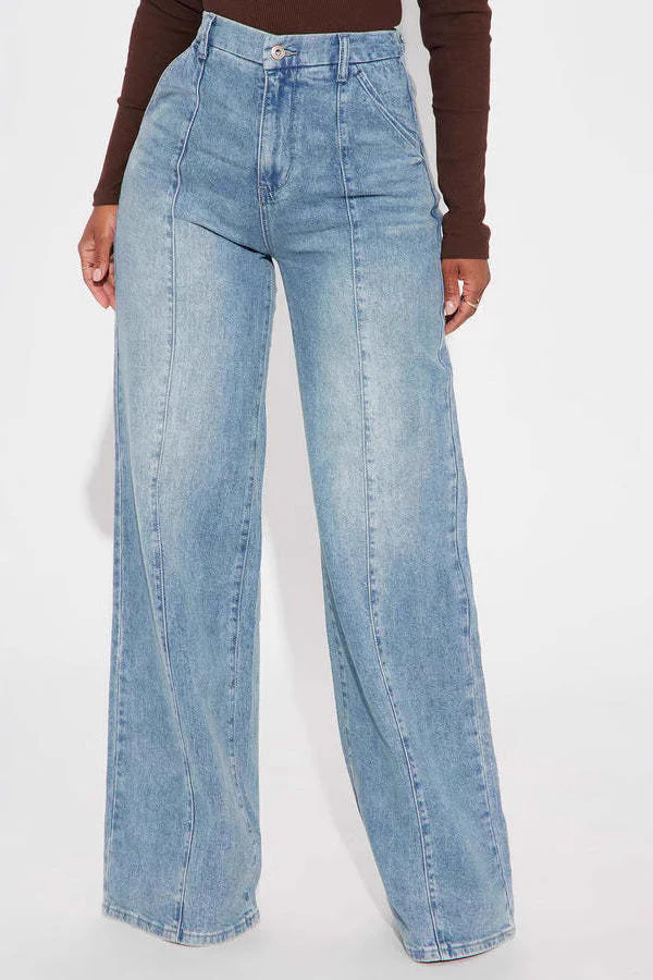 High Waist Straight Leg Jeans - Image 2