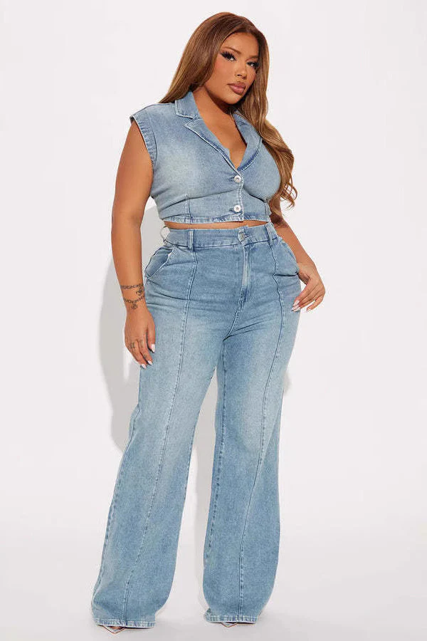 High Waist Straight Leg Jeans - Image 4
